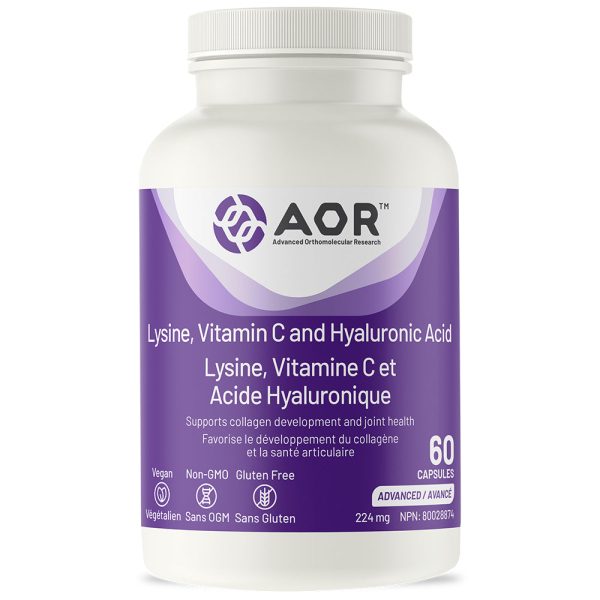 AOR - Lysine, Vit C, Hyaluronic Acid, 60 Caps Supply