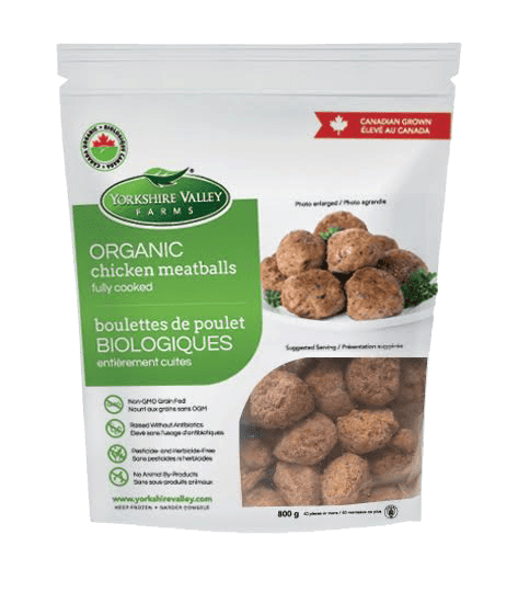 Yorkshire Valley Farms - Organic, Fully Cooked, Frozen Chicken Meatballs, 800 g Online