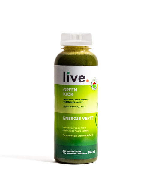 Live Organic Food Products Ltd - Green Kick Juice, 355 mL Fashion