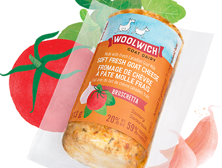 Woolwich Goat Dairy - Chevrai Mini Goat Cheese Log Bruschetta, 113 g Discount