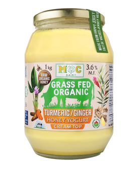 M-C Dairy - Grass Fed Organic Turmeric Ginger Honey Yogurt, 1 kg For Sale