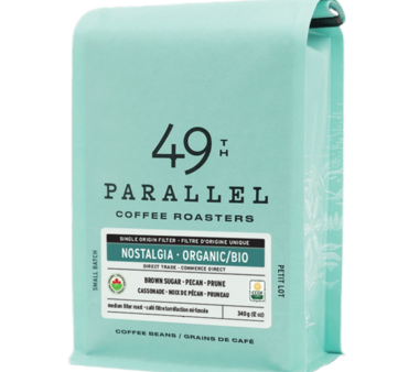 49th Parallel Coffee, Whole Bean Organic Nostalgia, 340 g For Sale