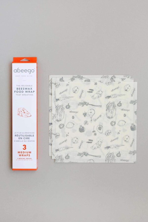 Abeego - Beeswax Food Wrap Medium, 3 Wraps Online Hot Sale