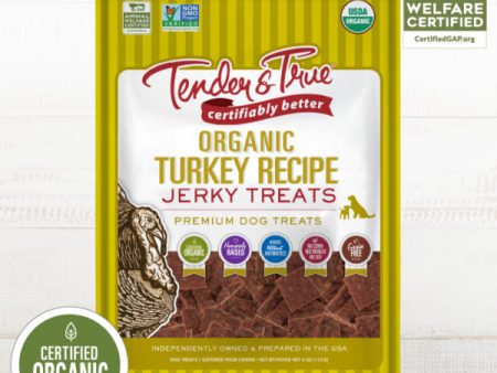 Tender & True - Organic Jerky Dog Treats, Turkey, 113 g For Sale