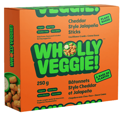 Wholly Veggie - Plant Based Chedd Jalap Sticks, 250 g For Discount