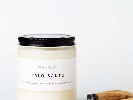 Wax + Fire - Palo Santo Soy Candle, 8oz For Sale