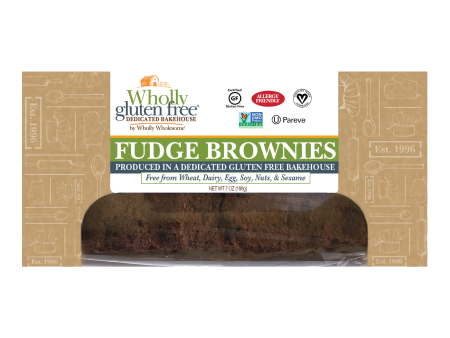 Wholly Wholesome - Gluten Free and Vegan Fudge Brownies, 198 g For Cheap