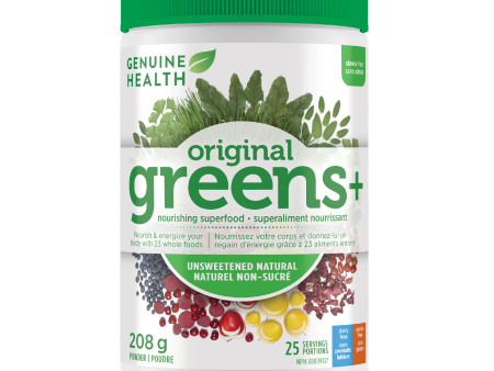 Genuine Health - Greens+ Original Unsweeteened Natural, 208 g Online now