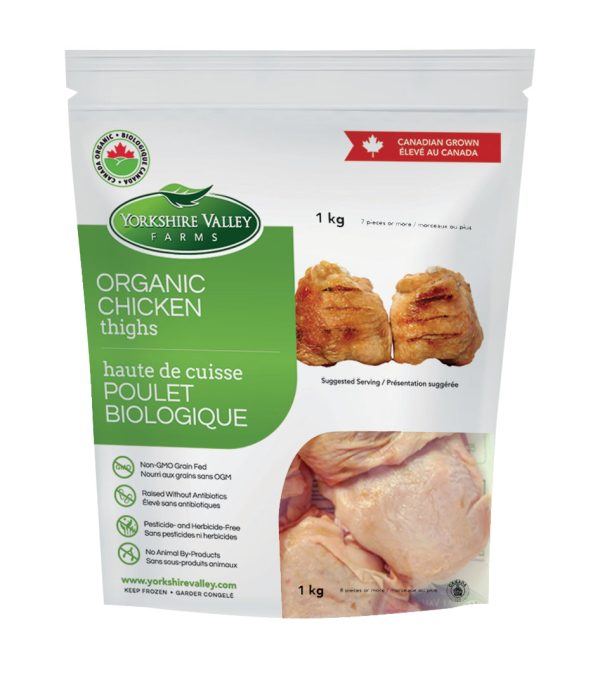 Yorkshire Valley Farms - Organic Frozen Chicken Thighs - Bone In, Skin On, 1 kg Hot on Sale