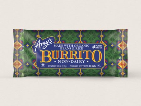 Amy s Kitchen - Bean & Rice Burrito, Non-Dairy, 170 g For Sale