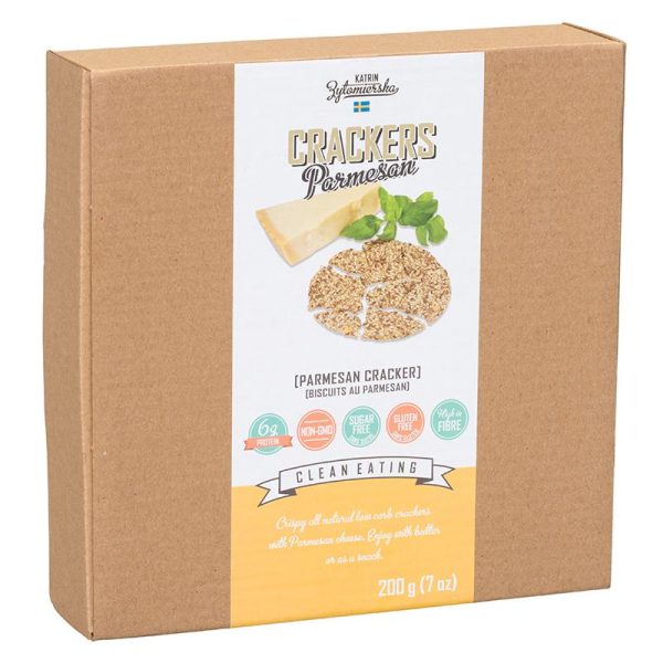 KZ Clean Eating - Parmesan Crackers, 200g For Discount