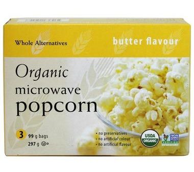 Whole Alternatives - Organic Microwave Butter Popcorn, 3x99 g For Discount