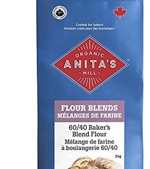 Anita s Organic Mill - 60-40 Bakers Blend Flour, 2 kg For Discount