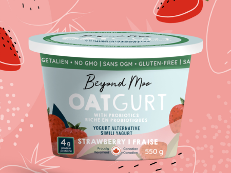 Beyond Moo - Oatgurt with Probiotics Strawberry, 550 g Supply