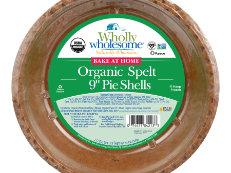 Wholly Wholesome - Organic Spelt 9  Pie Shells (2-pack), 396g Online Sale