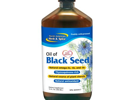 North American Herb and Spice - Black Seed Oil, 355ml Online now