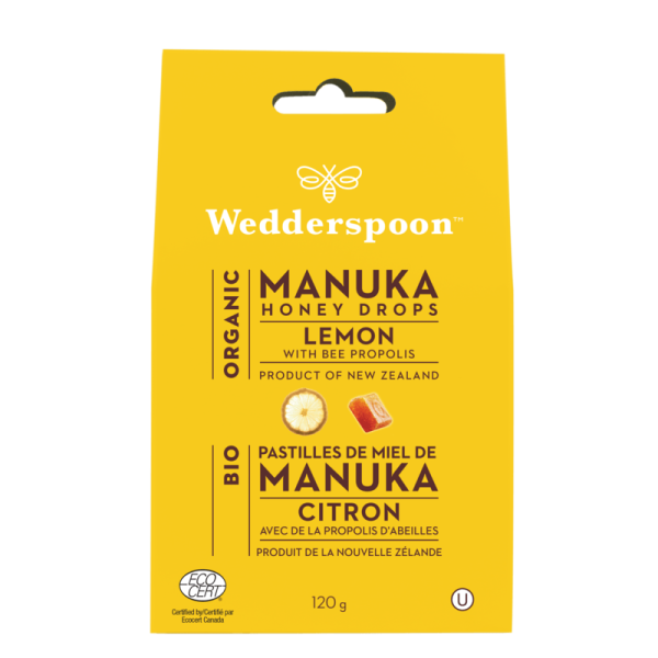 Wedderspoon - Organic Manuka Lemon Honey Drops - 130 g Online Sale