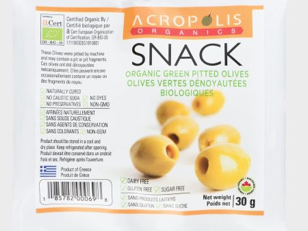 Acropolis Organics - Organic Green Pitted Olives, 30 g Online Hot Sale