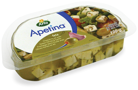 Arla - Apetina Feta in Oil with Green Olives & Garlic, 100 g For Discount