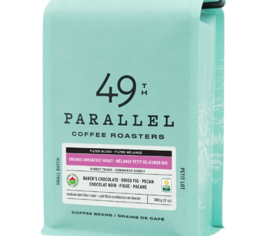 49th Parallel Coffee, Whole Bean Organic Breakfast Roast, 340 g Cheap