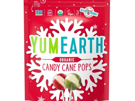 Yum Earth - Organic Candy Cane Pops, 247g For Sale