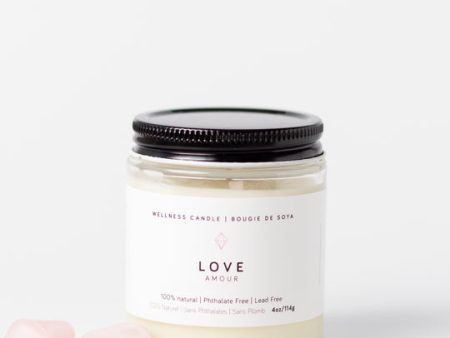 Wax + Fire - Wellness Candle, Love, 8oz Hot on Sale