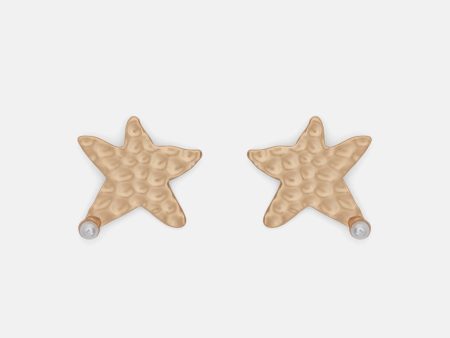 Gold Star Pearl Earring Online Sale