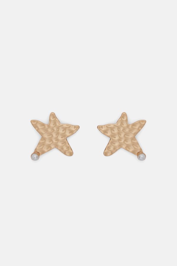 Gold Star Pearl Earring Online Sale