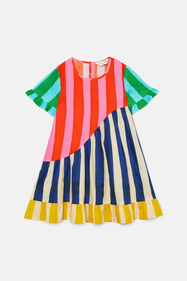 Multi Stripe Kids Dress Supply