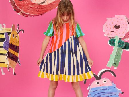 Multi Stripe Kids Dress Supply