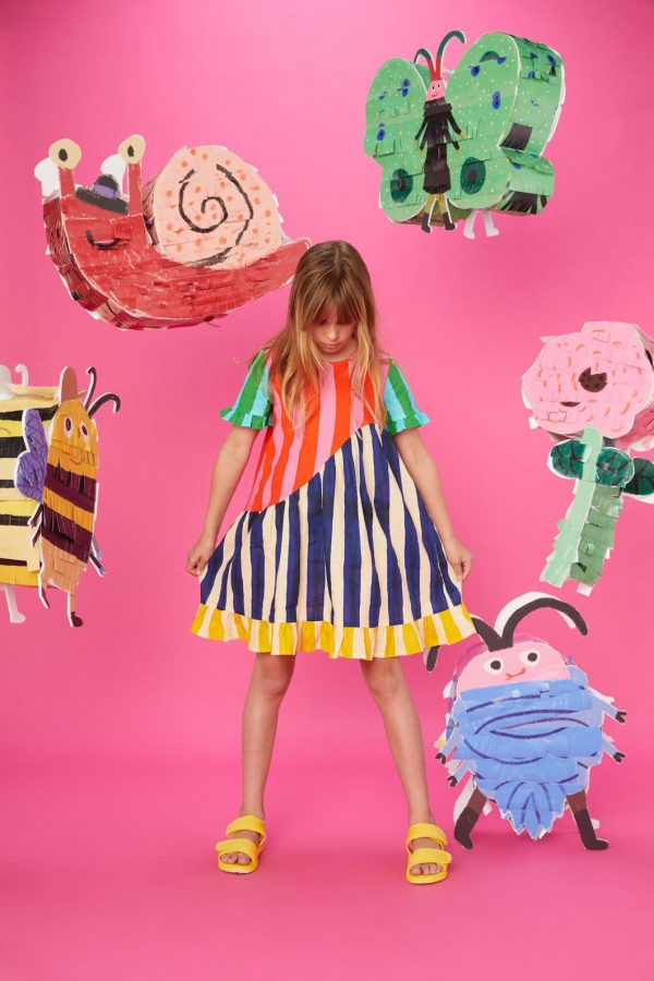 Multi Stripe Kids Dress Supply