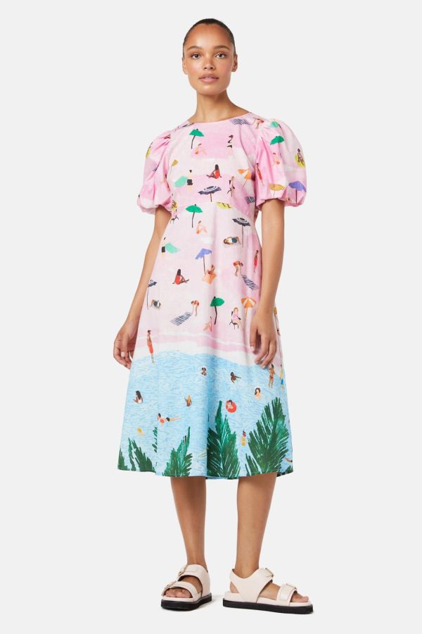 Ocean Views Linen Dress Online now