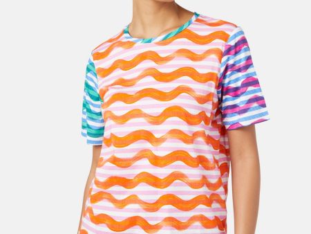 Squiggle Stripe Tee For Discount