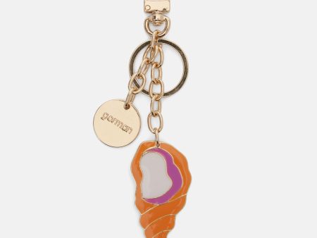 Orange Shell Key Ring Online now