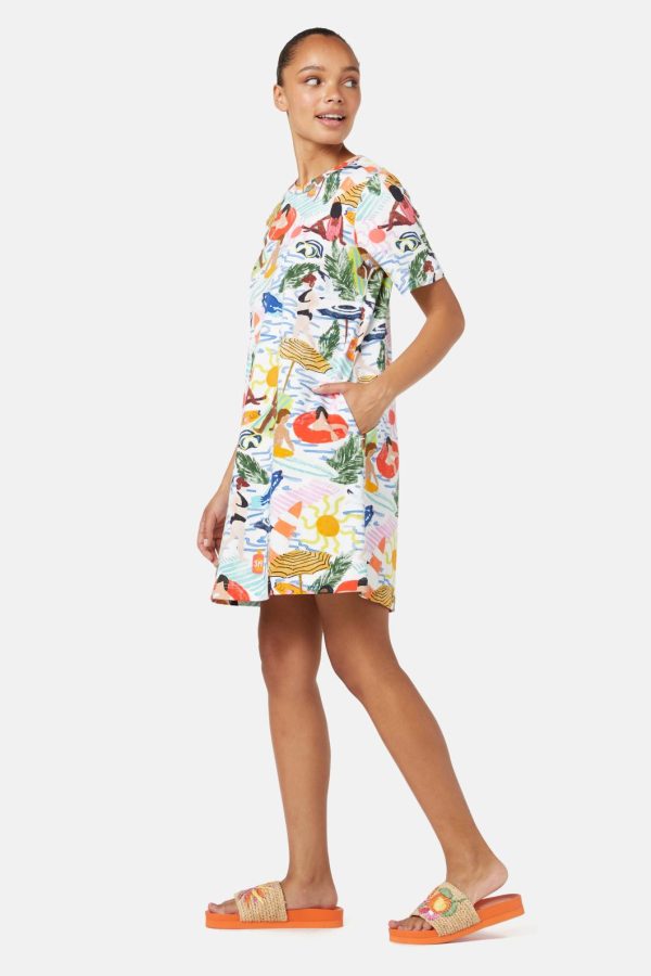 Between The Flags Jersey Dress Cheap