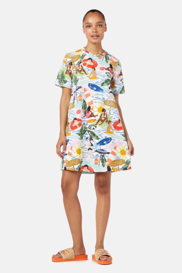 Between The Flags Jersey Dress Cheap