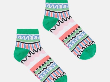 Plate Stripe Ankle Sock Cheap