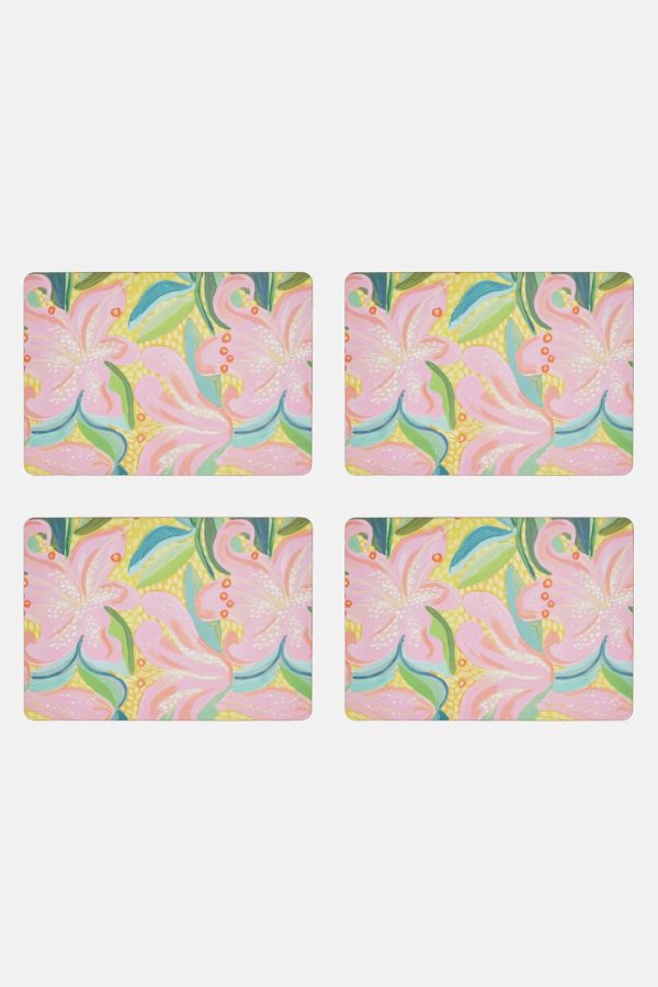 Lillies Placemat Set 4 Supply