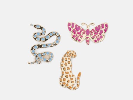 Golden Animal Pin Set Hot on Sale