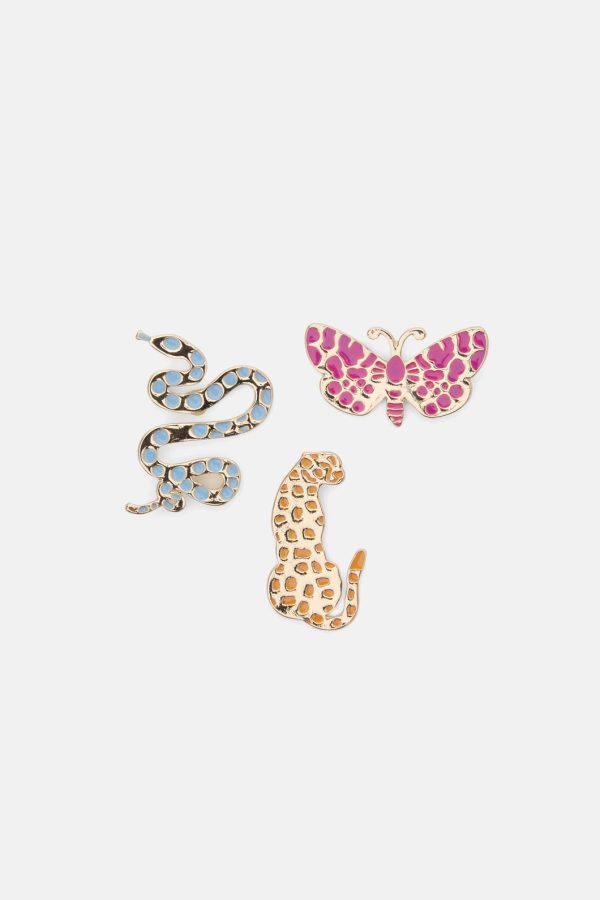 Golden Animal Pin Set Hot on Sale