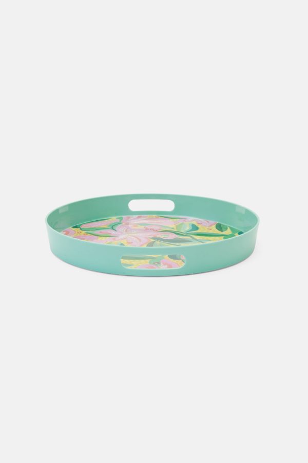 Lillies Round Tray Lge Online