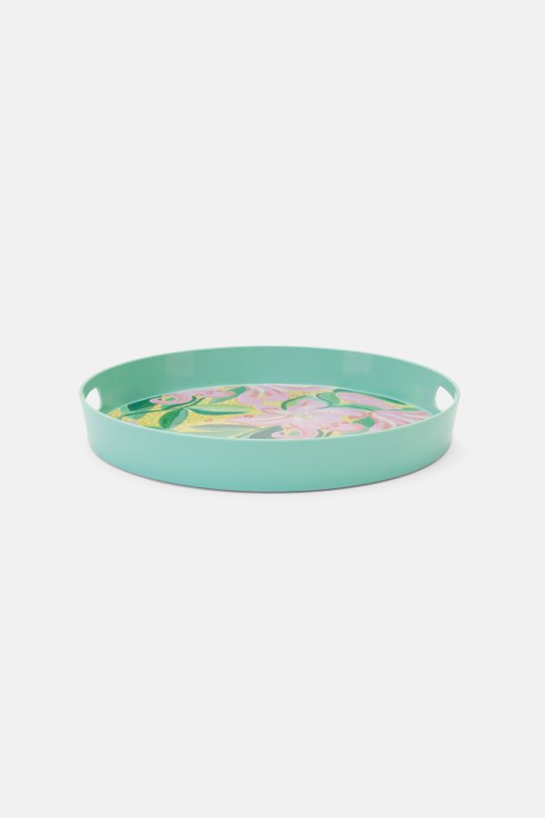 Lillies Round Tray Lge Online